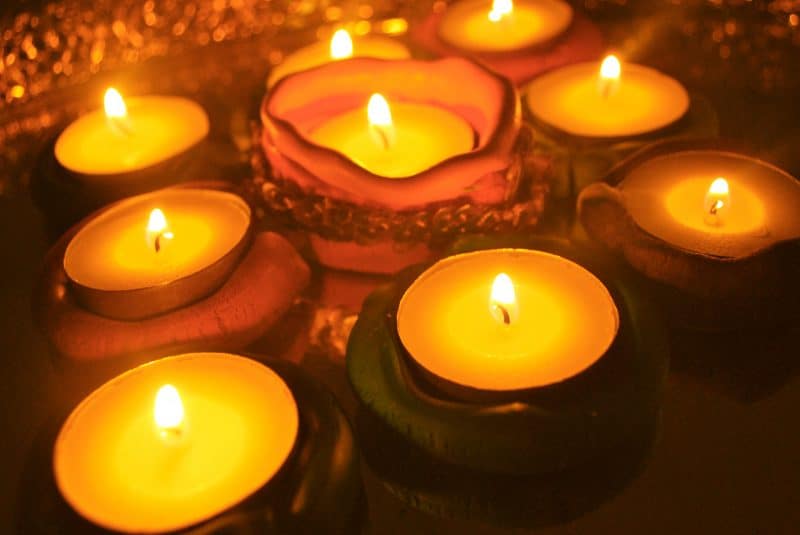 Image result for diwali diya and candles