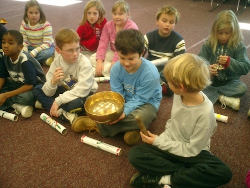 Kids and Tibet Singing Bowl- Kid World Citizen