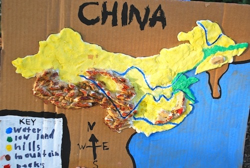 China 3D Salt Dough Map- Kid World Citizen