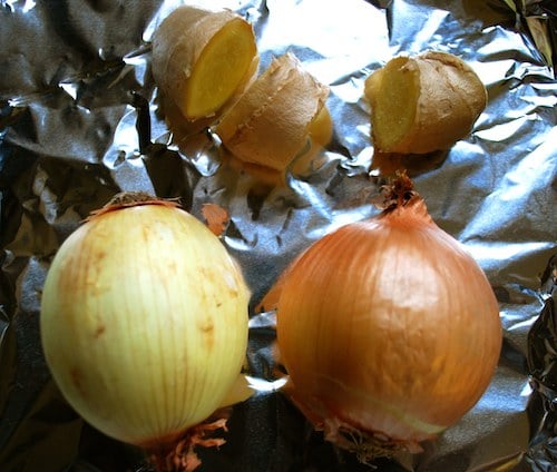 Roast Onion and Ginger for Pho- Kid World Citizen