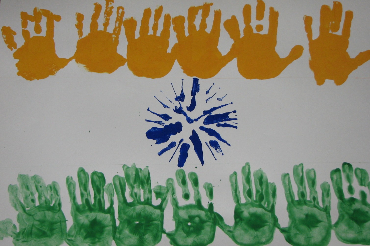 Handprints India Flag- Kid World Citizen
