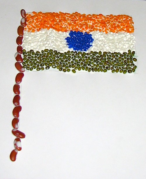 Pulses Indian Tricolor Flag Kid Craft- Kid World Citizen