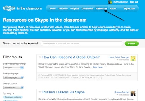 Resources on Skype in the Classroom- Kid World Citizen Resources on Skype in the Classroom- Kid World Citizen