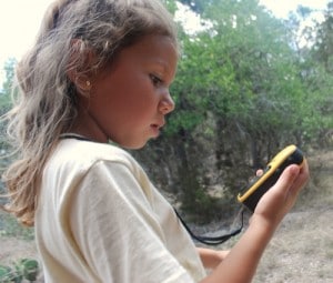 Girls Learning to Geocache- Kid World Citizen