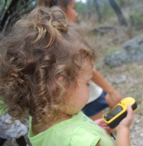 Girls Learning to Geocache- Kid World Citizen