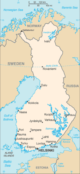 Finland CIA Map- Kid World Citizen